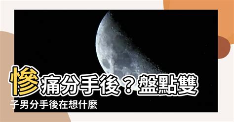 雙子男分手後在想什麼 12生肖+出生時辰超準命運走向